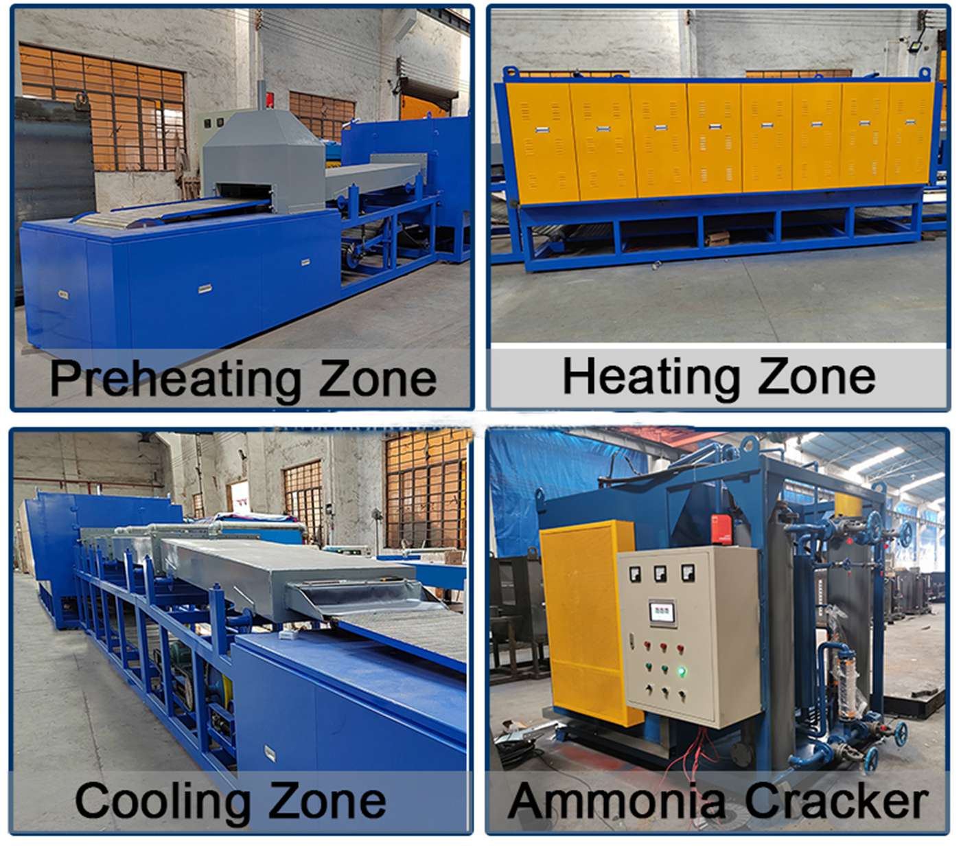 Mesh belt controled atmosphere continuous aluminum brazing furnace