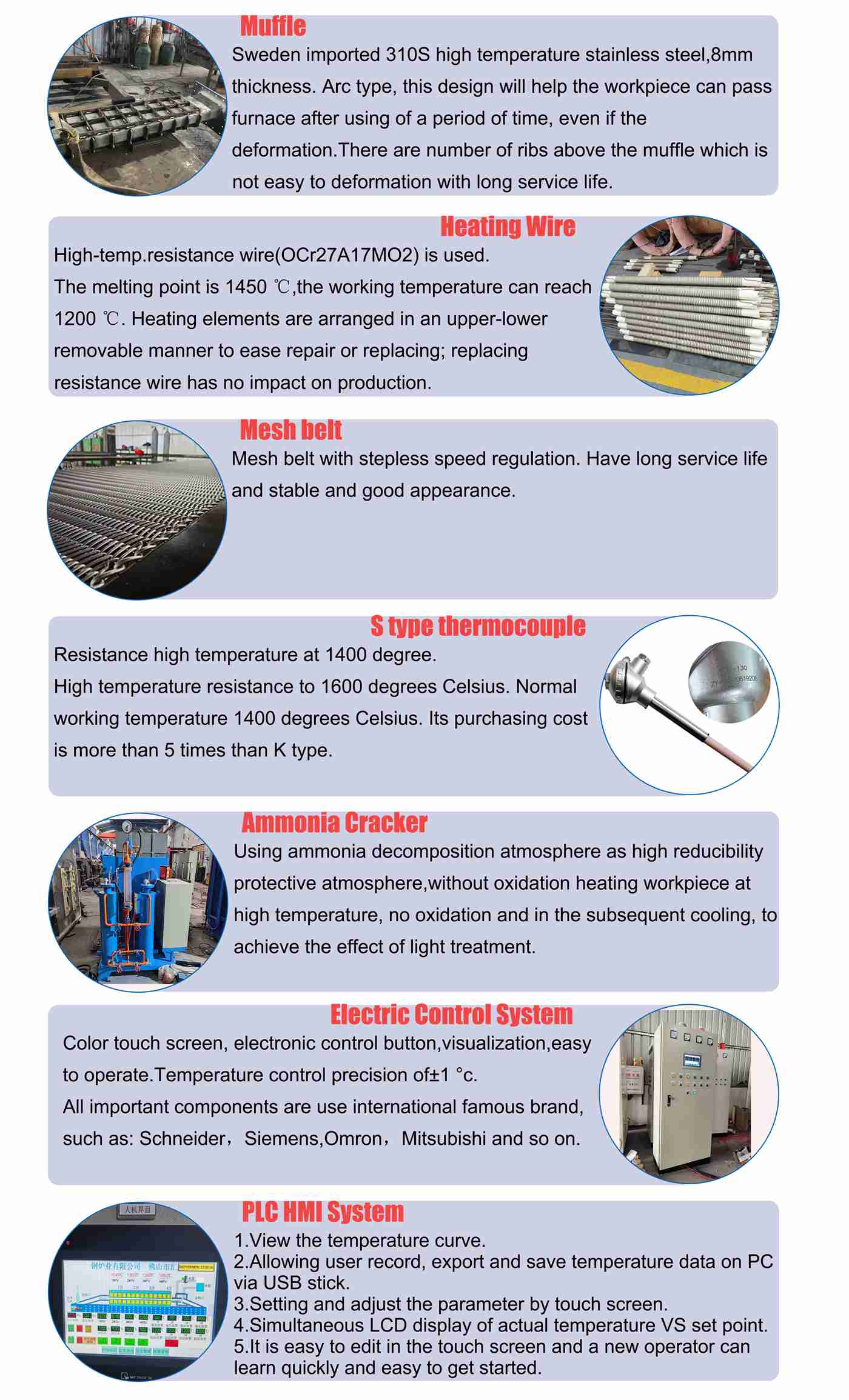 Controled atmosphere furnace for Nickel brazing welding