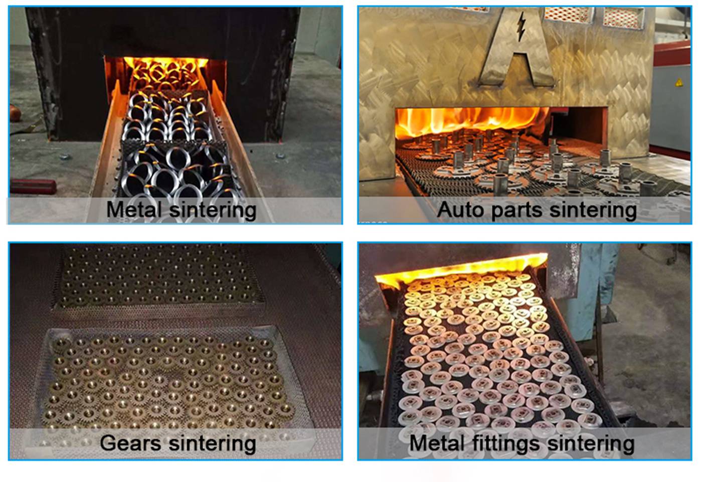 Industrial continuous mesh belt sintering furnace