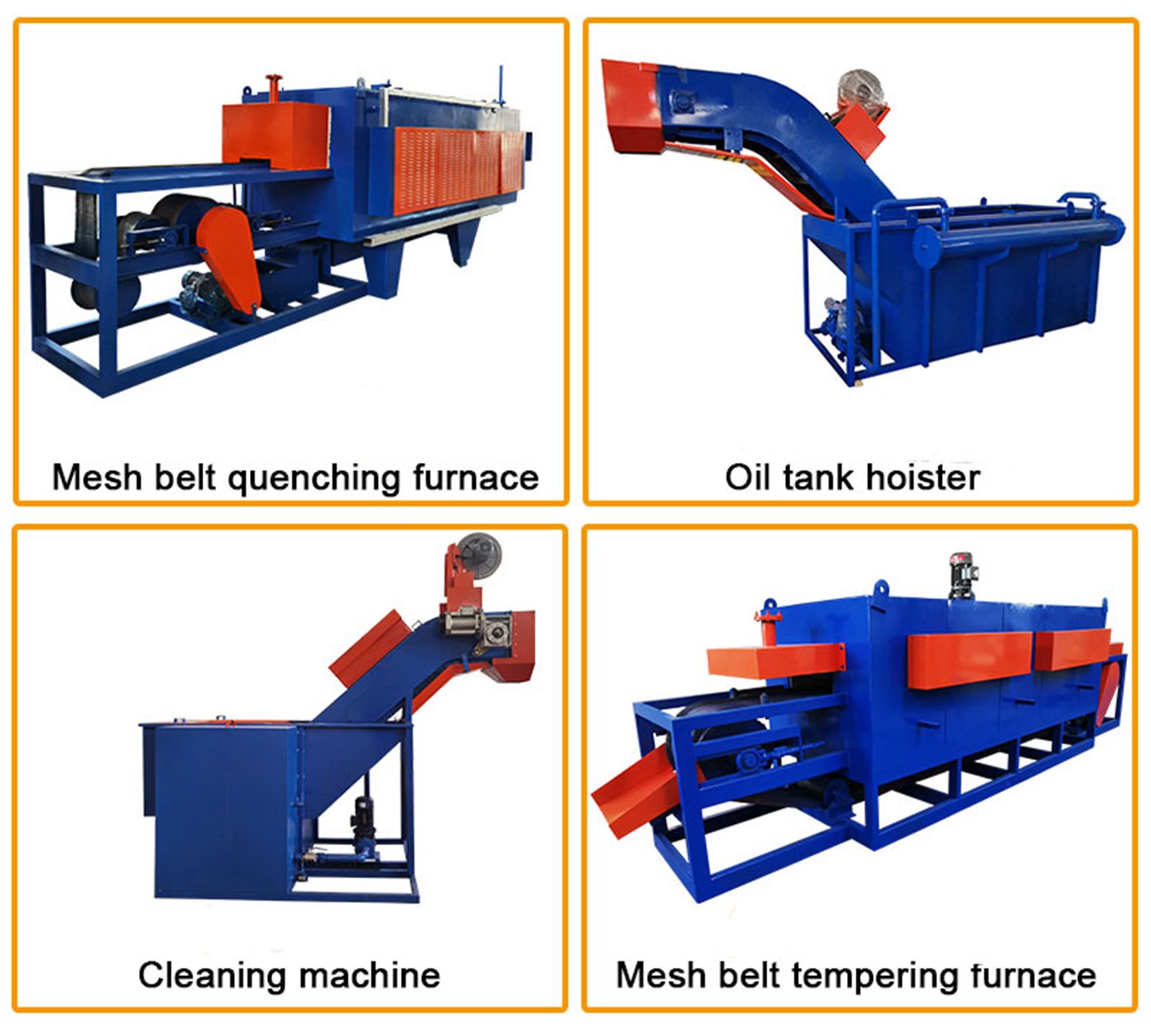 Screw continuous mesh belt carburizing quenching furnace