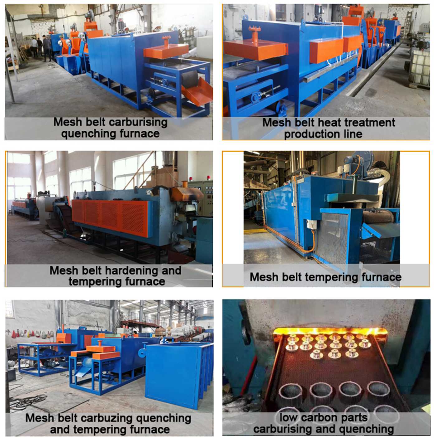 Screw continuous mesh belt carburizing quenching furnace