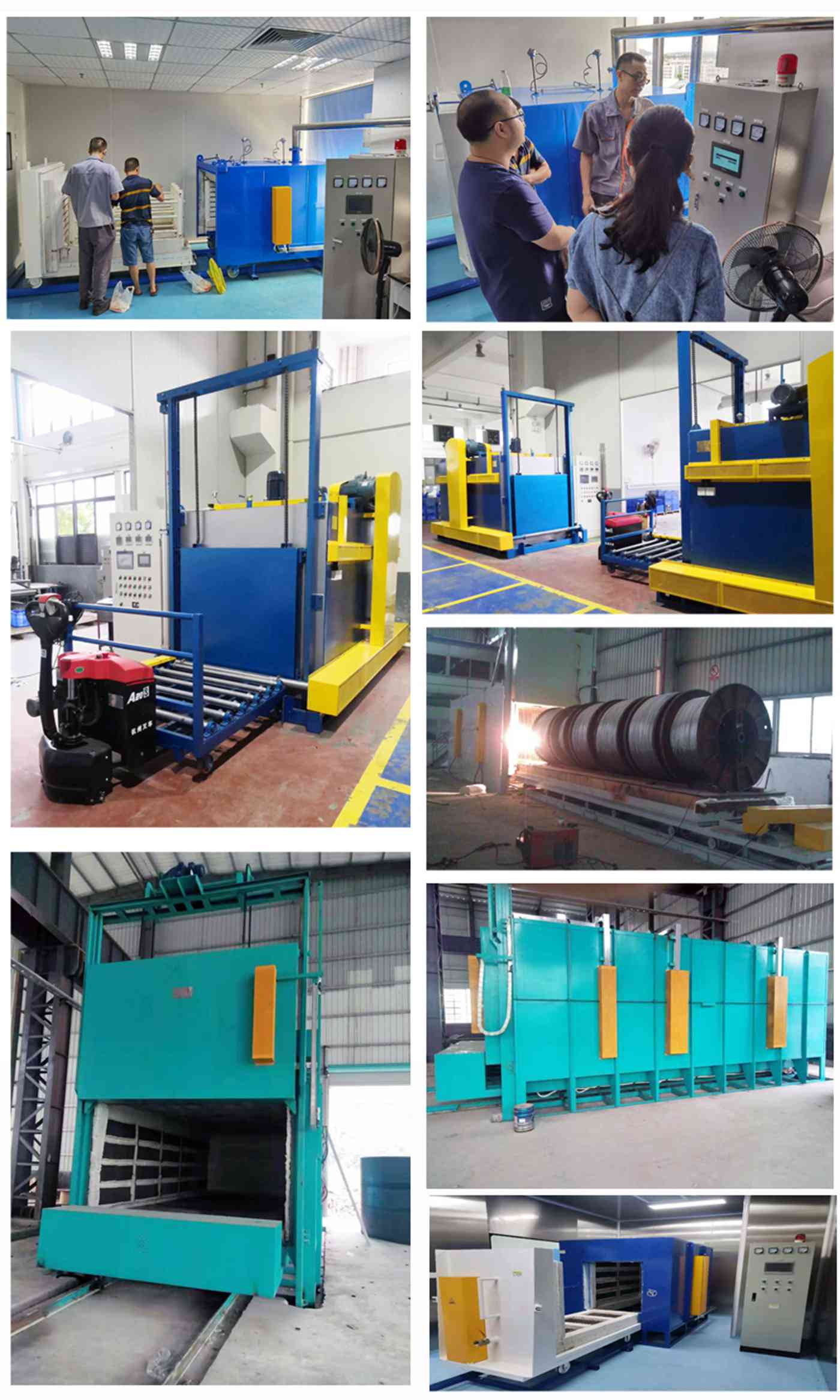 Trolley type heat treatment and hardening furnace