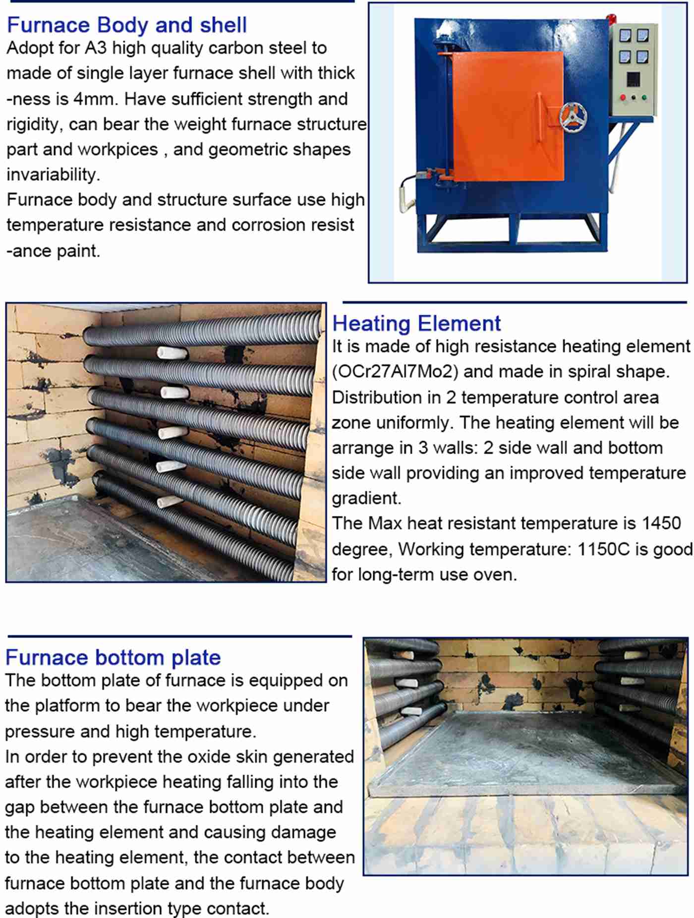 Small batch box type heat treatment furnace