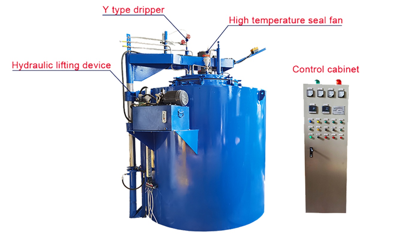 Pit type gas carburizing quenching furnace