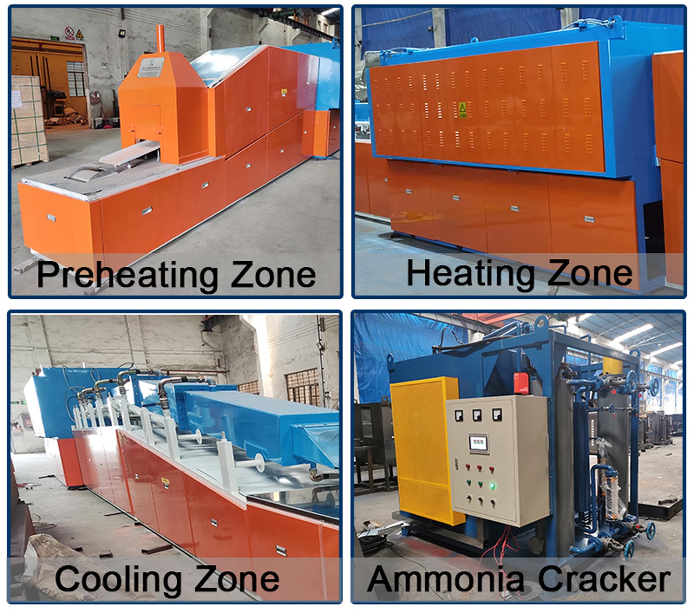 Brazing furnace in industrail for copper