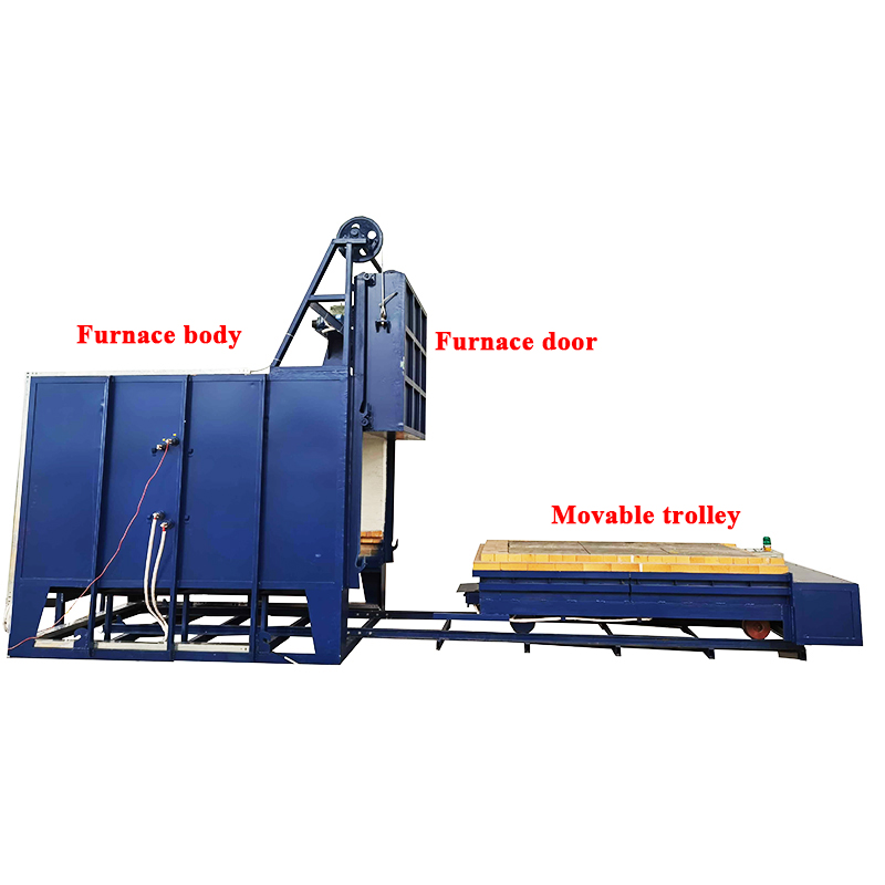 Electric furnace door electric trolley heat treatment furnace