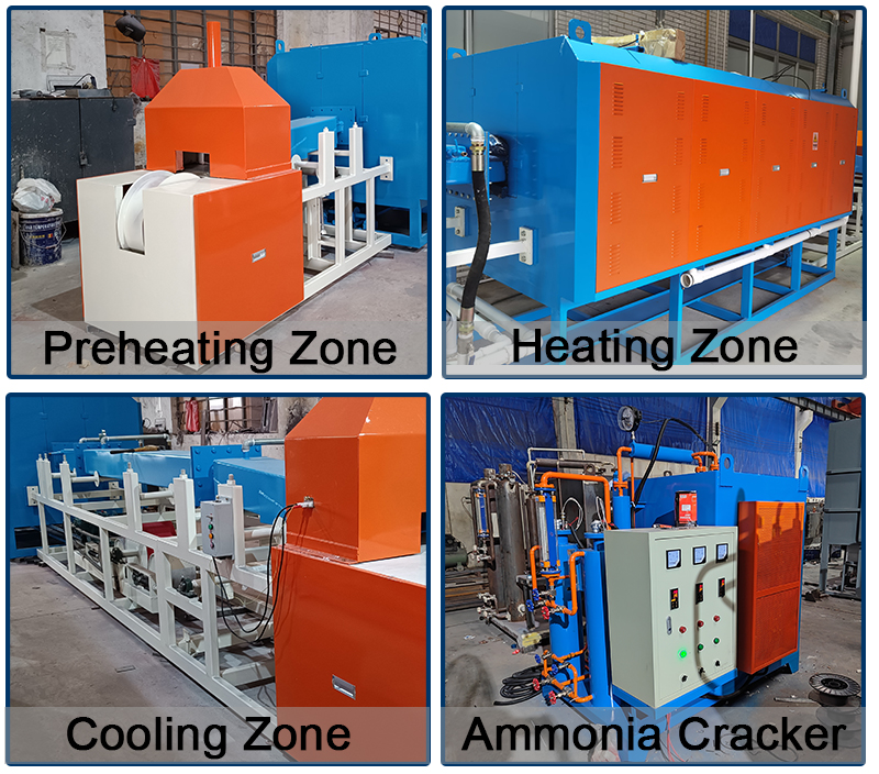 Continuous metal glass atmosphere protection brazing furnace