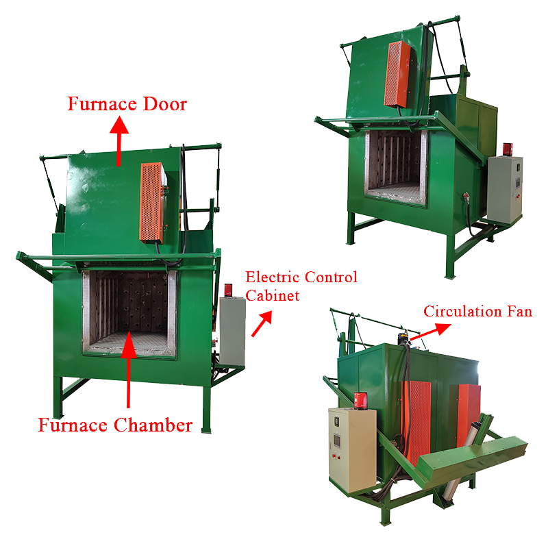 650C Box type tempering furnace for 430 bearing parts after quenching