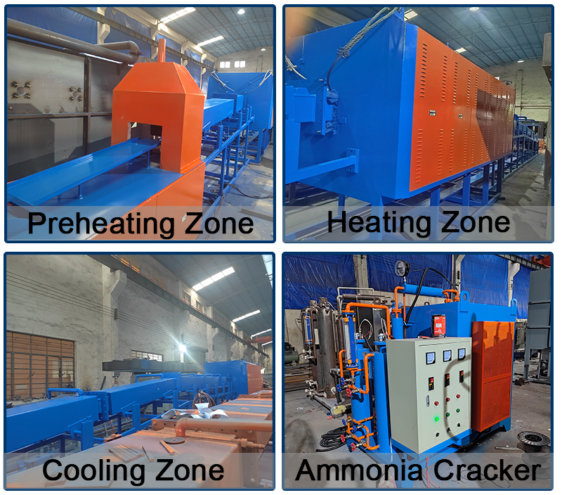 Pressure vessel mesh belt controlled atmosphere continuous bright brazing furnace