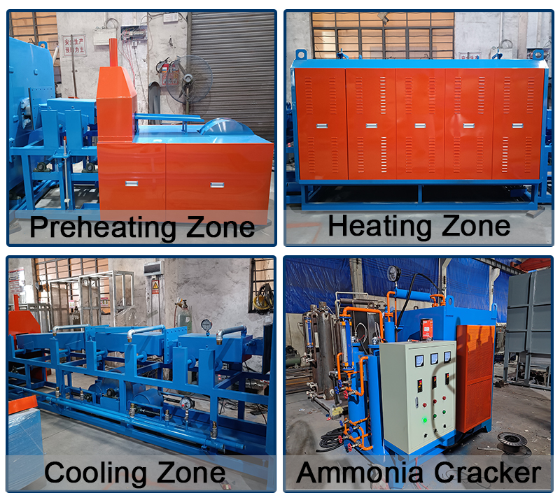 Industrial continuous bright aluminium and copper brazing furnace