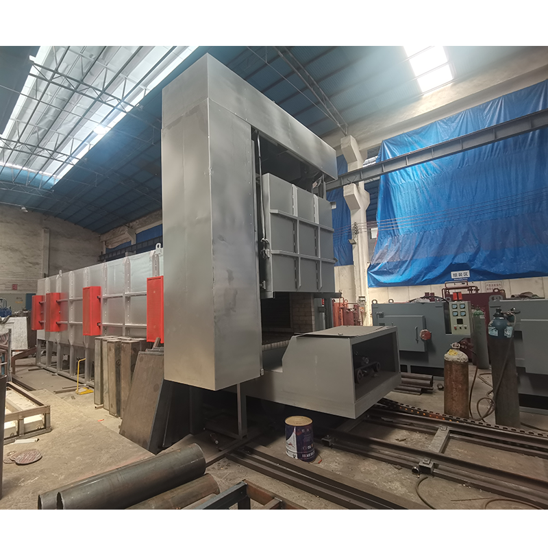 Steel casting quenching trolley type heat treatment furnace