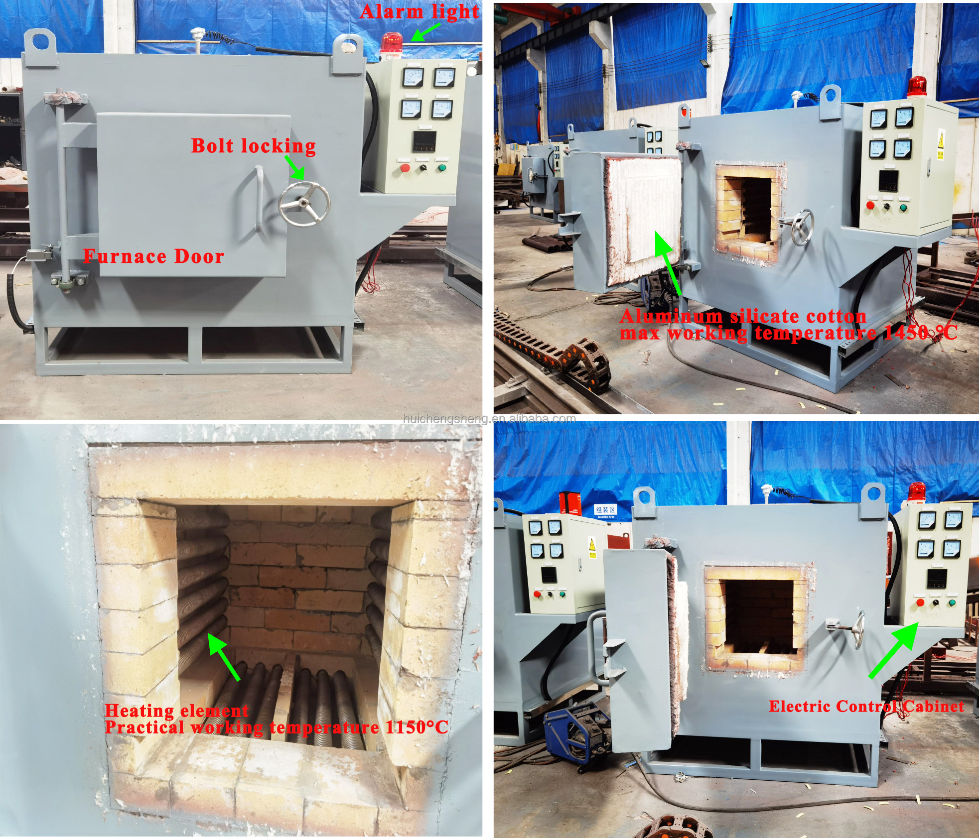 High temperture chamber type heat treatment furnace