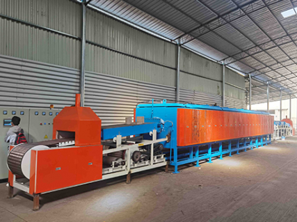 Mesh belt conveyor iron powder sintering furnace customer site