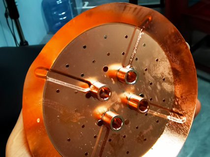 Bright brazing test of red copper