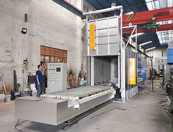 Double door double trolley metal steel hardening heat treatment furnace