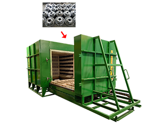 Trolley type heat treatment and hardening furnace