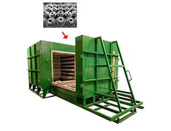 Trolley type heat treatment and hardening furnace